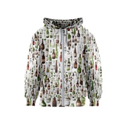 Bottle Chic Print Patterns Kids  Zipper Hoodie