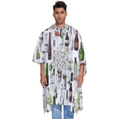 Bottle Chic Print Patterns Men s Hooded Rain Ponchos by BellaVistaTshirt02