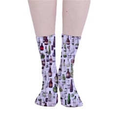 Bottle Chic Print Patterns Smooth Crew Length Tube Socks by BellaVistaTshirt02