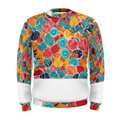 Floral And Leaves Pattern Men s Sweatshirt