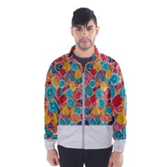 Floral And Leaves Pattern Men s Windbreaker