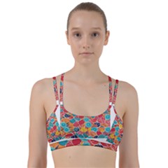 Floral And Leaves Pattern Line Them Up Sports Bra by BellaVistaTshirt02