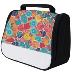 Floral And Leaves Pattern Full Print Travel Pouch (big)