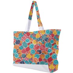 Floral And Leaves Pattern Simple Shoulder Bag by BellaVistaTshirt02