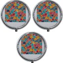 floral and leaves pattern Mini Round Pill Box (Pack of 3) View1