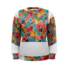 Floral And Leaves Pattern Women s Sweatshirt