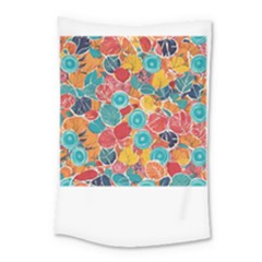 Floral And Leaves Pattern Small Tapestry