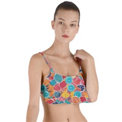 Floral And Leaves Pattern Layered Top Bikini Top  by BellaVistaTshirt02