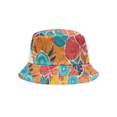 Floral And Leaves Pattern Bucket Hat (kids) by BellaVistaTshirt02