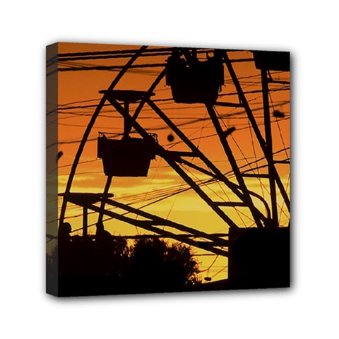 Urban Sunset Scene, Las Grutas, Rio Negro, Argentina Bk Mini Canvas 6  X 6  (stretched) by dflcprintsclothing