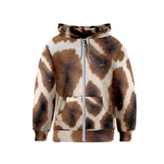 Giraffe Skin Texture Kids  Zipper Hoodie