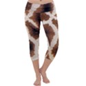 Giraffe Skin Texture Capri Yoga Leggings View1