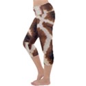 Giraffe Skin Texture Capri Yoga Leggings View2