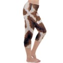 Giraffe Skin Texture Capri Yoga Leggings View3