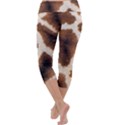 Giraffe Skin Texture Capri Yoga Leggings View4