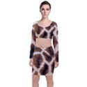 Giraffe Skin Texture Top and Skirt Sets View1