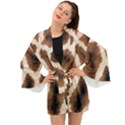 Giraffe Skin Texture Long Sleeve Kimono View1