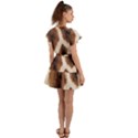 Giraffe Skin Texture Flutter Sleeve Wrap Dress View2