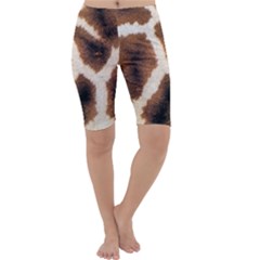 Giraffe Skin Texture Cropped Leggings 