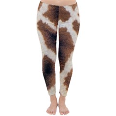 Giraffe Skin Texture Classic Winter Leggings