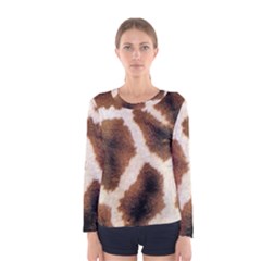 Giraffe Skin Texture Women s Long Sleeve T-shirt