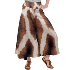 Giraffe Skin Texture Women s Satin Palazzo Pants by kyorashop23