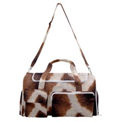 Giraffe Skin Texture Sports Gym Duffle Bag With Shoe Compartment