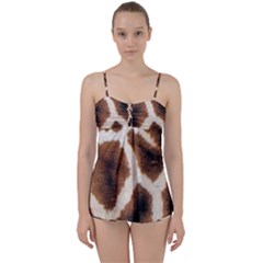 Giraffe Skin Texture Babydoll Tankini Set by kyorashop23