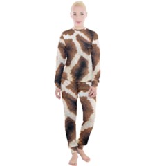 Giraffe Skin Texture Women s Lounge Set by kyorashop23