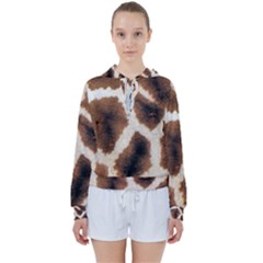 Giraffe Skin Texture Women s Tie Up Sweat