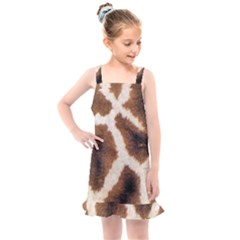 Giraffe Skin Texture Kids  Overall Dress by kyorashop23