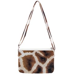 Giraffe Skin Texture Double Gusset Crossbody Bag by kyorashop23