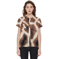 Giraffe Skin Texture Short Sleeve Pocket Shirt by kyorashop23