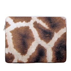 Giraffe Skin Texture 15  Vertical Laptop Sleeve Case With Pocket