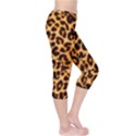 Giraffe Texture, Close-up, Giraffe Skin Texture Capri Leggings  View4