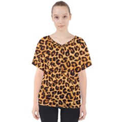 Giraffe Texture, Close-up, Giraffe Skin Texture V-neck Dolman Drape Top by kyorashop23