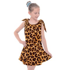 Giraffe Texture, Close-up, Giraffe Skin Texture Kids  Tie Up Tunic Dress by kyorashop23