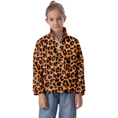 Giraffe Texture, Close-up, Giraffe Skin Texture Kids  Half Zip Hoodie