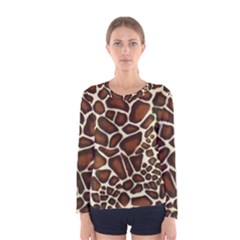 Giraffe Texture, Macro Women s Long Sleeve T-shirt