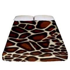 Giraffe Texture, Macro Fitted Sheet (king Size) by kyorashop23