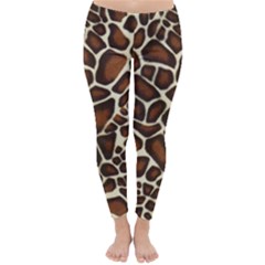 Giraffe Texture, Macro Classic Winter Leggings