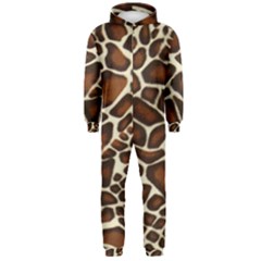 Giraffe Texture, Macro Hooded Jumpsuit (men)