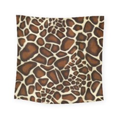 Giraffe Texture, Macro Square Tapestry (small)