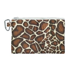 Giraffe Texture, Macro Canvas Cosmetic Bag (large) by kyorashop23