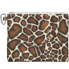 Giraffe Texture, Macro Canvas Cosmetic Bag (xxxl) by kyorashop23