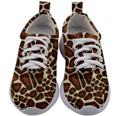 Giraffe Texture, Macro Kids Athletic Shoes by kyorashop23