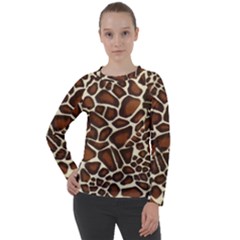 Giraffe Texture, Macro Women s Long Sleeve Raglan T-shirt