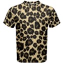 Jaguar Skin Texture, Jaguar Wool Texture, Yellow Men s Cotton T-Shirt View1