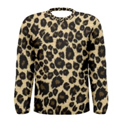 Jaguar Skin Texture, Jaguar Wool Texture, Yellow Men s Long Sleeve T-shirt