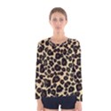 Jaguar Skin Texture, Jaguar Wool Texture, Yellow Women s Long Sleeve T-Shirt View1